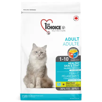 1st Choice Adult Healthy Skin&Coat ФЕСТ ЧОЙС ХЕЛЗІ ЛОСОСЬ сухий суперпреміум корм для котів 10 кг