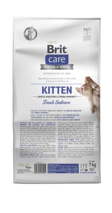 Сухий корм Brit Care Cat by Nutrition Kitten Gentle Digestion Strong Immunity для кошенят, з лососем, 7 кг — Фото 2