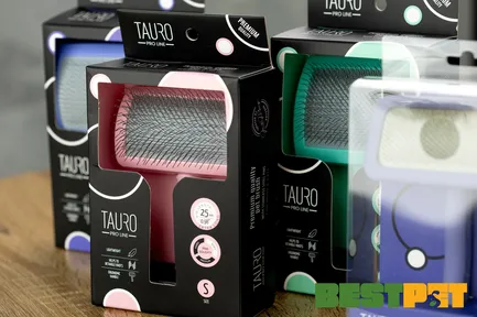 Tauro Pro Line Royal Щітка пластикова тонкі та м'які зубчики з нержавіючої сталі 25 мм, рожева, мала 15,5 x 10,2 x 6,2 см: додаткове фото 5