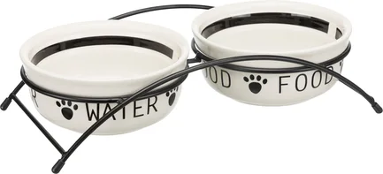 Миски Trixie Eat on Feet для собак, на металевій підставці, керамічні, 15 см, 2х600 мл: додаткове фото 3
