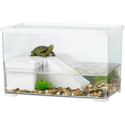 Тераріум-акваріум для черепахи Kruger Meier LagunaVerde Turtle Aquarium 30×18×18 см з островом і фільтром