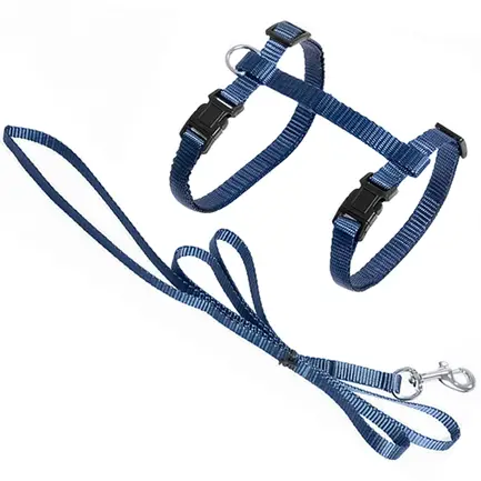 Flamingo Cat Harness and Leash Ziggi ФЛАМІНГО ЗІГГІ шлея та повідець для котів сіро-блакитний