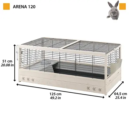 Ferplast CAGE ARENA 120 Клітка для кролів, дерев'яна: додаткове фото 2