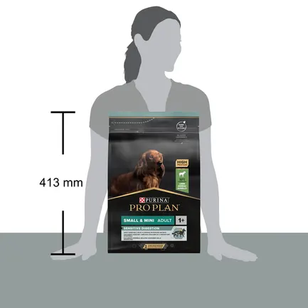 Сухий корм PRO PLAN Small&Mini Adult 1+ Sensitive Digestion для дорослих собак дрібних порід з чутливим травленням з ягням 3 кг: додаткове фото 4