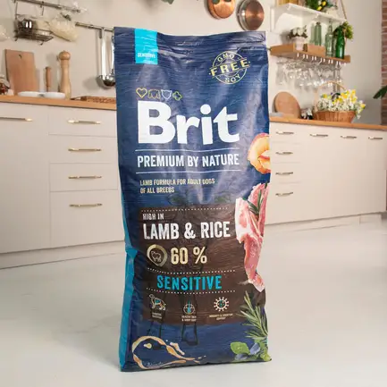 Сухий корм Brit Premium Dog Sensitive Lamb для собак з чутливим травленням, з ягням, 15 кг: додаткове фото 5