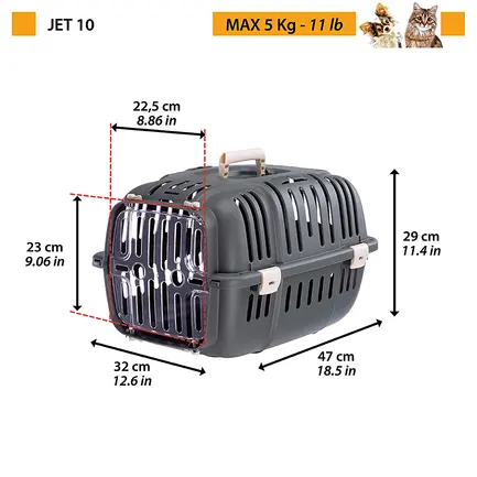 Ferplast CARRIER JET 10 TRASPORTINO (x6) Контейнер для транспортування тварин, пластик: додаткове фото 2
