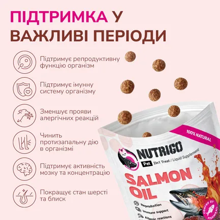 LK Baits Pet Nutrigo Salmon Oil S-M Функціональні ласощі для собак середніх порід з олією лосося (Ø 20 мм), 170 г: додаткове фото 4