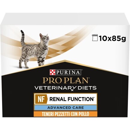 Вологий дієтичний корм PRO PLAN VETERINARY DIETS NF Renal Function Advanced Care для дорослих котів при патології нирок з куркою 10х85 г