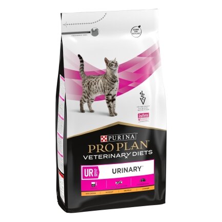 Сухий дієтичний корм PRO PLAN VETERINARY DIETS UR Urinary для дорослих котів для розчинення та зниження утворення струвітних каменів з куркою 5 кг — Фото 1