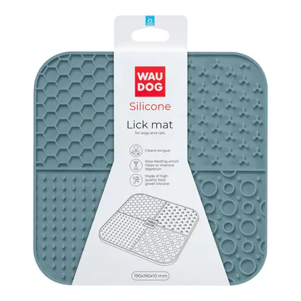 Килимок для злизування WAUDOG Silicone, 190х190х10 мм, сірий: додаткове фото 2