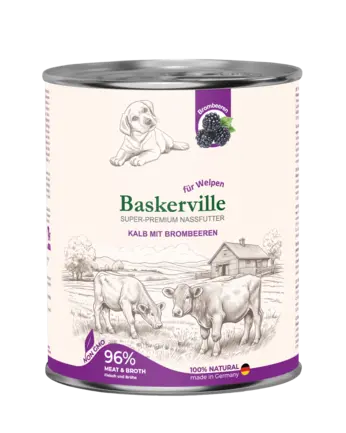 Baskerville HF Super Premium Kalb Mit Brombeeren. Телятина та ожина для цуценят, 800 г