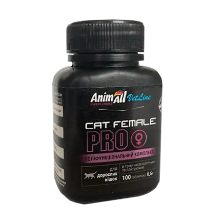 Вітаміни AnimAll VetLine CAT FEMALE PRO для дорослих кішок 0.5 г × 100 табл