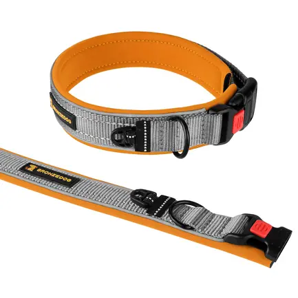 Нашийник для Собак BronzeDog Sport Сіро - Помаранчевий XL: додаткове фото 4