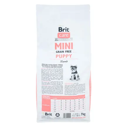 Сухий корм Brit Care GF Mini Puppy для цуценят мініатюрних порід, з ягням, 7 кг: додаткове фото 3