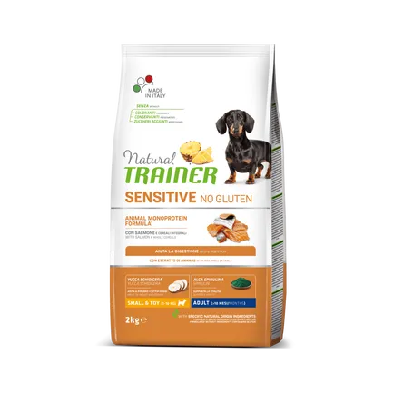 Natural Trainer Dog Sensitive Adult Mini сухий корм для дорослих собак дрібних порід без глютену з лососем 2 кг