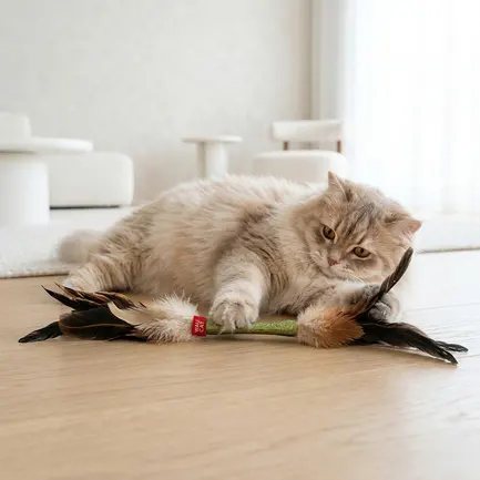 Іграшка для котів WAUCAT Fun Natural Паличка, 40 см: додаткове фото 4