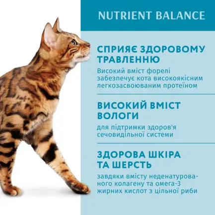 OPTIMEAL™. Консерв корм для дорослих котів з фореллю в кремовому соусі, 0,085 кг: додаткове фото 3