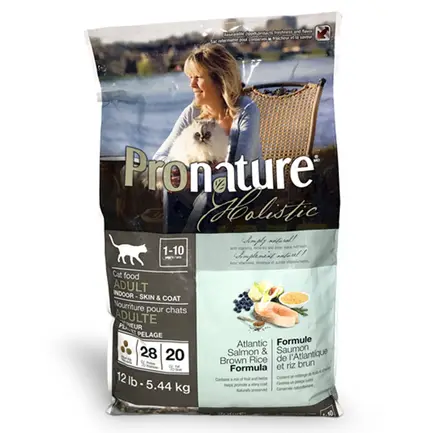 Pronature Holistic Cat Atlantic Salmon&Brown Rice ПРОНАТЮР ХОЛІСТИК АТЛАНТИЧНИЙ ЛОСОСЬ З КОРИЧНЕВИМ РИСОМ сухий холістик корм для котів 5,44 кг