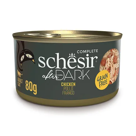 Schesir After Dark Chicken ШЕЗІР КУРКА в бульйоні натуральні консерви для котів, банка 80г 0,08 кг