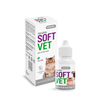 Лосьйон PROVET SOFTVET для гігієни очей котів і собак 15 мл: додаткове фото 4