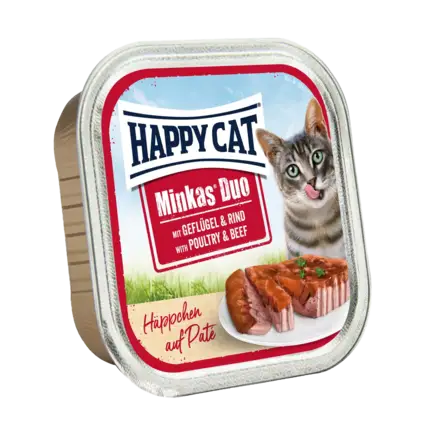 Вологий корм HC Duo Geflugel&Rind 100g для котів у вигляді паштету в соусі з птицею та яловичиною