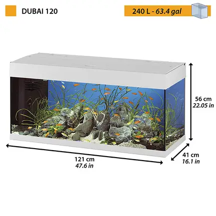 Ferplast DUBAI 120 LED AQU BLACK Акваріум скляний з LED-освітленням, чорний: додаткове фото 2