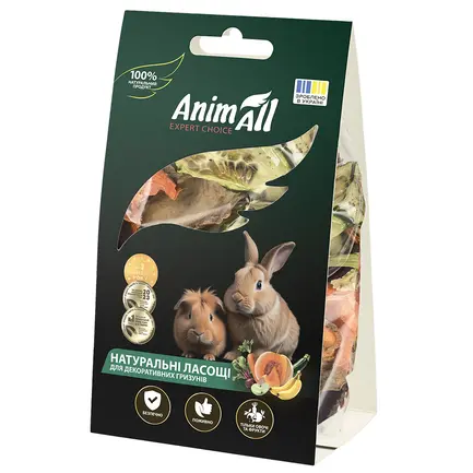 Ласощі для гризунів TM AnimAll, сушений овочевий мікс з селерою, 50г.
