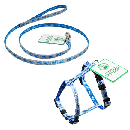 Комплект капроновий Н-подібний "Лапки" сіро-блакитний 1,0/22-32/24-38, Lucky Pet