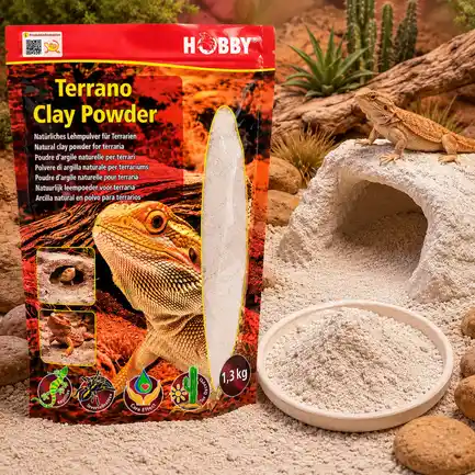 Глиняний порошок для тераріумного субстрату Hobby Terrano Clay Powder white 1,3 кг (33214): додаткове фото 2