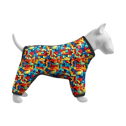 Вітровка для собак WAUDOG Clothes, малюнок "Блоки", S35, В 47-51 см, С 35-39 см: додаткове фото 3
