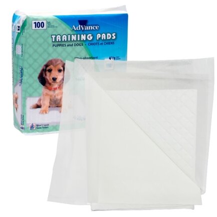 Advance Dog Training Pads АДВАНС ПЕЛЮШКА для собак, суперабсорбент з індикацією 59.6х59.6 см (1 пелюшка), пакунок 100 шт.