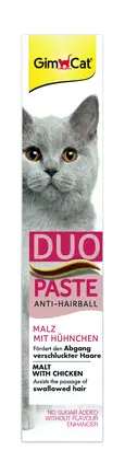 Паста для котів з чутливим травленням GimCat DUO PASTE Anti-hairball malt with chicken мальт та курка, 50 г: додаткове фото 3