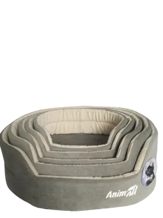 Набір ліжок AnimAll Alice Velvet GREY-VANIL (63х53х21, 57х47х19, 52х41х17, 46х35х15, 41х30х14)