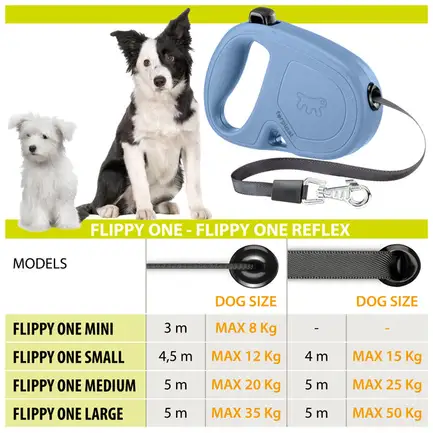 Ferplast FLIPPY ONE REFLEX CORD L GIALL Рулетка-Повідець зі шнуром: додаткове фото 2