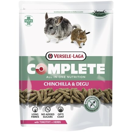 Versele-Laga Complete Chinchilla &amp; Degu ВЕРСЕЛЕ-ЛАГА КОМПЛІТ ШИНШИЛА ДЕГУ корм для шиншил та дегу 0,5 кг