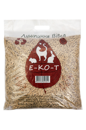 Гігієнічний рослинний наповнювач для туалетів тварин &quot;Е-КО-Т&quot;, 7 кг