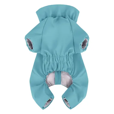 Дощовик для собак WAUDOG Clothes, водонепроникний, XS25, В 36-38 см, С 26-28 см, блакитний: додаткове фото 3