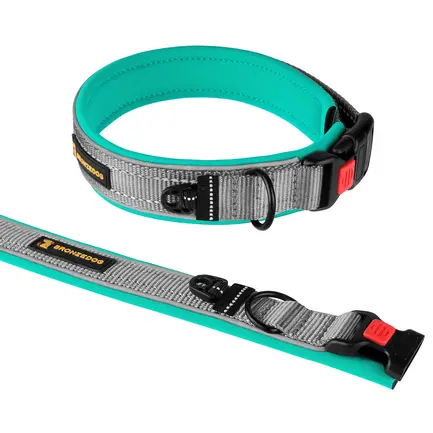 Нашийник для Собак BronzeDog Sport Сіро - Бірюзовий L: додаткове фото 4