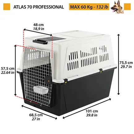 Ferplast CARRIER ATLAS 70 Контейнер для транспортування тварин: додаткове фото 2