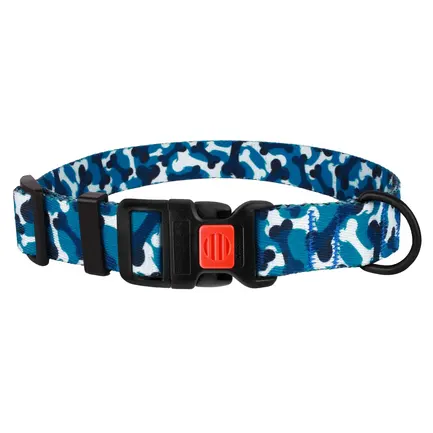 Нашийник для Собак BronzeDog Urban Кісточка Нейлоновий з Пластиковою Пряжкою Блакитний M: додаткове фото 2