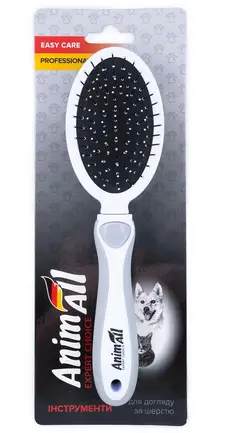 Гребінець-щітка 2 в 1 AnimAll Groom, сіра