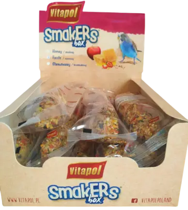 Колба Vitapol Smakers Box для папугай, зі смаком фруктів, упаковка 12 шт