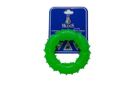 Кільце зелене розмір XS-9см, Дента (Denta) іграшка для собак MODES