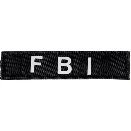 Змінний надпис "Dog Extremе" "FBI" малий для шлеї "POLICE" 1-2 розміру чорний чорний