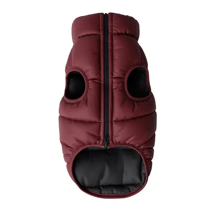 Курточка для собак WAUDOG Re-clothes двостороння, M50, A 45-50, B 76-78, C 55-60, бордовий: додаткове фото 6