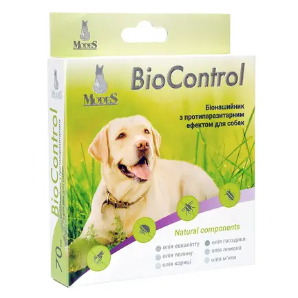 Біо контроль (BioControl) біонашийник з протипаразитарним ефектом для собак 70 см, MODES