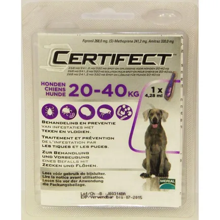 Merial Certifect (Сертифект) Спот-он для собак, (20-40кг) моно пипетка.