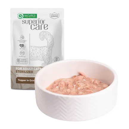 Nature's Protection Superior Care Adult Cats Sterilised Tuna Вологий корм для стерилізованих котів з тунцем, 70 г: додаткове фото 4