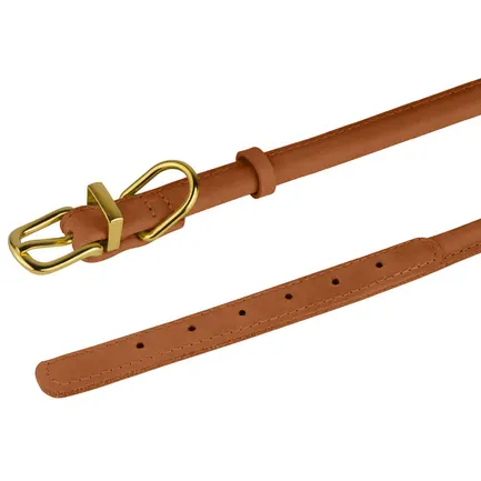 Нашийник для собак круглий шкіряний BronzeDog Crazy тауні L: додаткове фото 4
