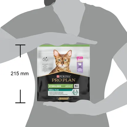 Сухий корм PRO PLAN Sterilised Adult 1+ Renal Plus для дорослих котів після стерилізації з індичкою 400 г: додаткове фото 3
